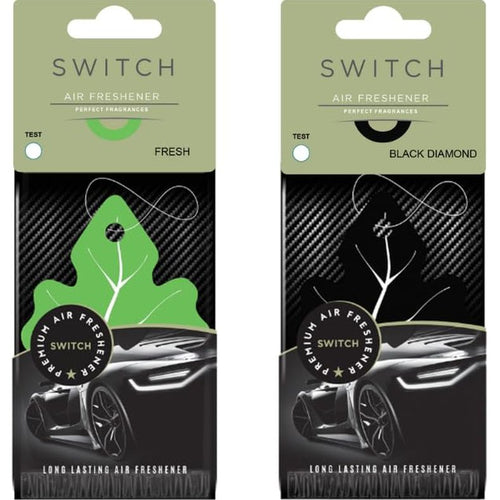 SWITCH Car Air Freshener | Fresh, Black Diamond | (Pack of 2)