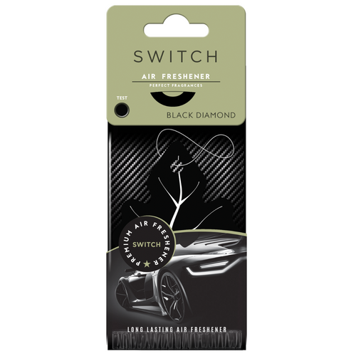 Switch Car Air Freshener - Black Diamond | Last Upto 45 Days |