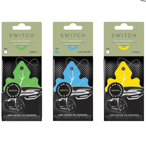 SWITCH Car Air Freshener | Cool Water, Fresh, Citrus Fragrance | (Pack of 3)