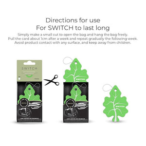 SWITCH Car Air Freshener | Cool Water, Fresh, Citrus Fragrance | (Pack of 3)