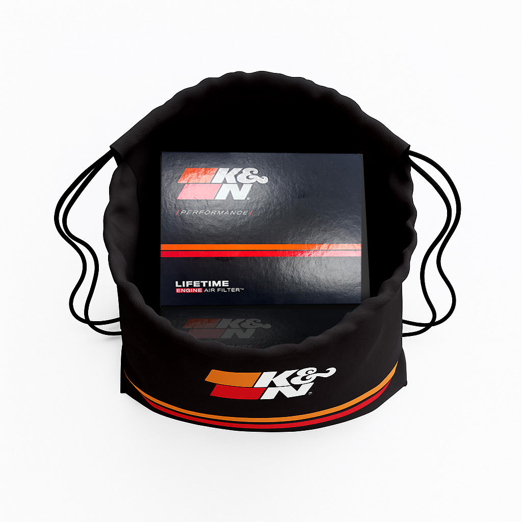 K&N Black Drawstring Bag