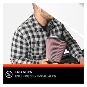 RU-3570 K&N Universal Clamp-on air Filter