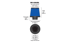 RG-1001BL K&N Universal Clamp-on air Filter
