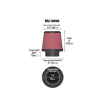 RU-2990 K&N Universal Clamp-on air Filter