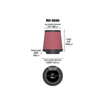 RU-3550 K&N Universal Clamp-on air Filter