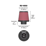 RU-4950 K&N Universal Clamp-on air Filter