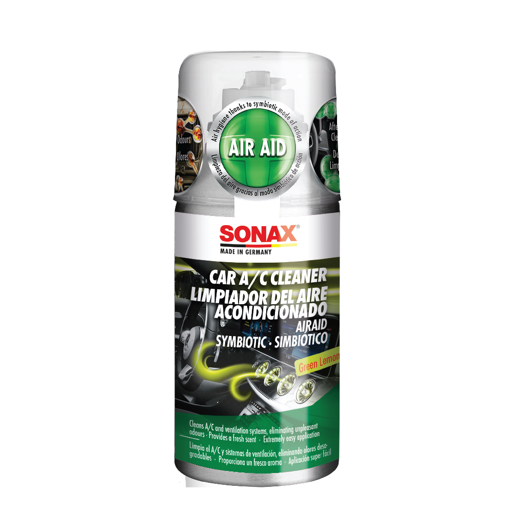 SONAX Car A/C Cleaner AirAid symbiotic Green Lemon (100) ML